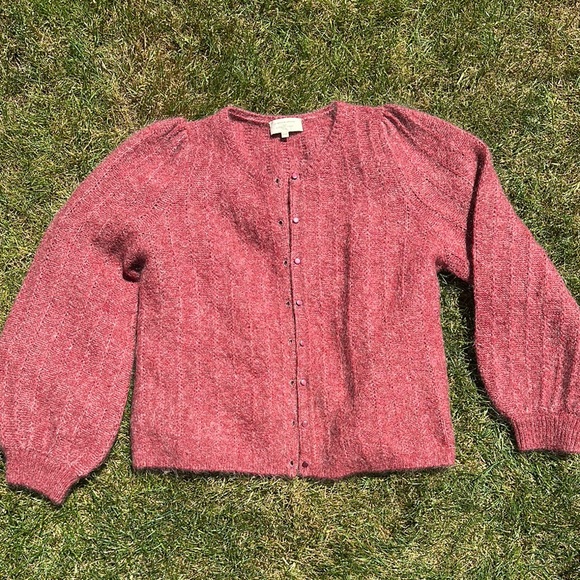 Sezane Sweaters - Sezane Amance Cardigan - Rosewood French size xxxl or women’s us 16